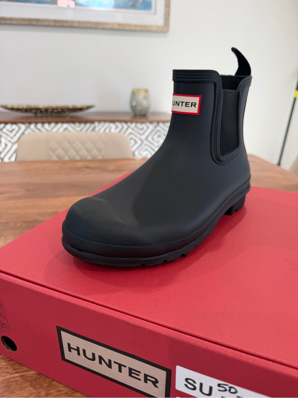 Hunter Women’s Black Chelsea Rain Boot